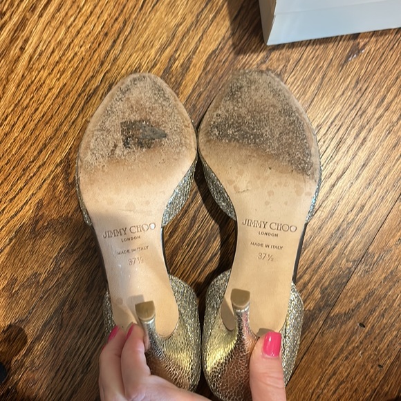 Jimmy Choo glitter peep toe heel - Picture 4 of 4